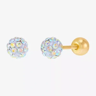 Fine Jewelry Kids' Limited Quantities! Crystal 10k Gold 4.8mm Ball Stud Earrings