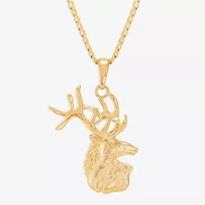 Fine Jewelry Limited Quantities! Deer Womens 14k Gold Over Silver 22 Inch Pendant Necklace In Transparent