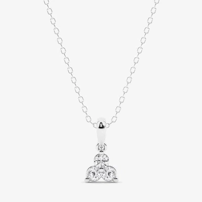 Fine Jewelry Limited Quantities! (g \ Si1) Womens 1/4 Ct. T.w. Lab Grown White Diamond 14k White Gold Pendant Nec