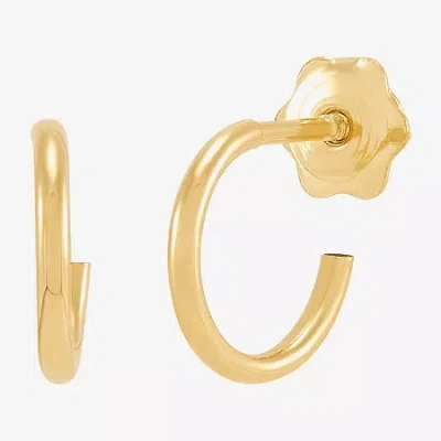 Fine Jewelry Kids' Limited Quantities! Girls 14k Gold 12.5mm Hoop Earrings In Yellow