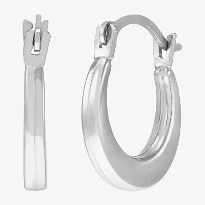 Fine Jewelry Kids' Limited Quantities! Girls 14k Gold 12mm Hoop Earrings In White