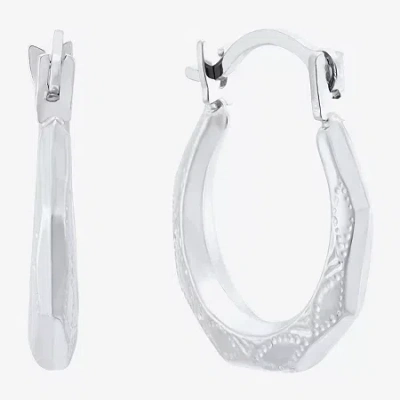 Fine Jewelry Kids' Limited Quantities! Girls 14k White Gold 13mm Hoop Earrings