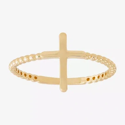 Fine Jewelry Limited Quantities! Womens 10k Gold Cross Cocktail Ring