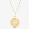 Fine Jewelry Limited Quantities! Womens 14k Gold Round 18 Inch Zodiac Pendant Necklace In Yellow