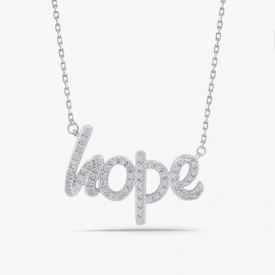 Fine Jewelry Limited Quantities! Womens 1/5 Ct. Natural White Diamond Sterling Silver 18 Inch Pendant Necklace In Burgundy