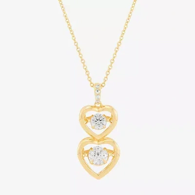 Fine Jewelry Limited Quantities! Womens 3/4 Ct. T.w. Lab Grown White Diamond 14k Gold Over Silver Heart 18 Inch P
