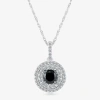Fine Jewelry Limited Quantities! Womens 3/4 Ct. T.w. Natural White Diamond 10k White Gold Round 18 Inch Pendant N In Transparent