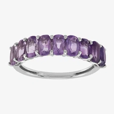 Fine Jewelry Limited Quantities! Womens 5mm Genuine Purple Amethyst Sterling Silver Band