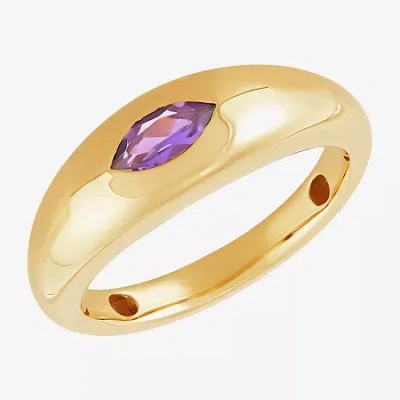 Fine Jewelry Limited Quantities! Womens 6.5mm Genuine Purple Amethyst 14k Gold Marquise Band