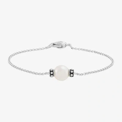 Fine Jewelry Limited Quantities! Womens Dyed White Cultured Freshwater Pearl Sterling Silver Charm Bracelet In Transparent