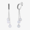 Fine Jewelry Limited Quantities! Womens Dyed White Cultured Freshwater Pearl Sterling Silver Drop Earrings In Transparent
