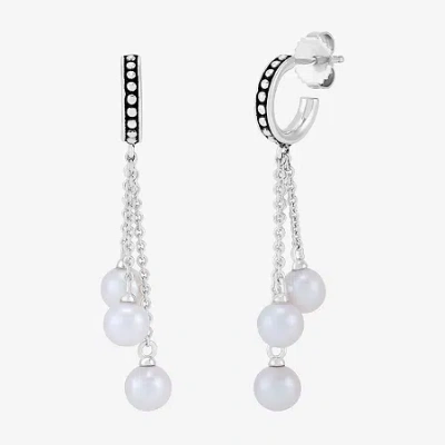 Fine Jewelry Limited Quantities! Womens Dyed White Cultured Freshwater Pearl Sterling Silver Drop Earrings In Transparent