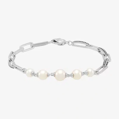 Fine Jewelry Limited Quantities! Womens Dyed White Cultured Freshwater Pearl Sterling Silver Strand Bracelet In Transparent
