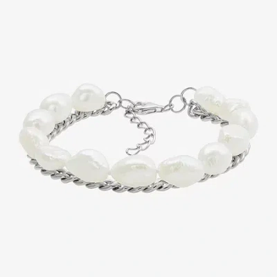 Fine Jewelry Limited Quantities! Womens Dyed White Cultured Freshwater Pearl Sterling Silver Strand Bracelet In Transparent