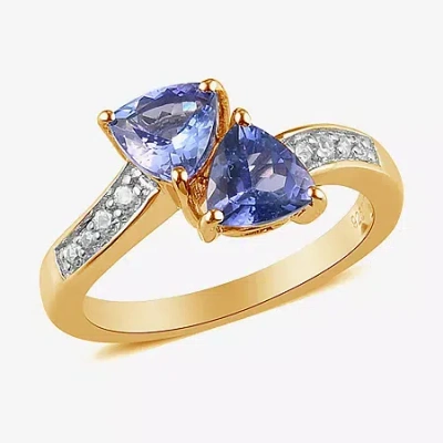Fine Jewelry Limited Quantities! Womens Genuine Purple Tanzanite 14k Gold Over Silver Bypass Cocktail Ring In Transparent
