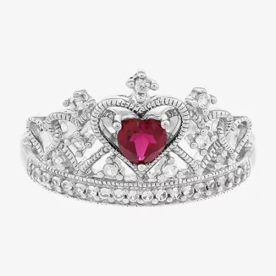 Fine Jewelry Limited Quantities! Womens Lab Created Red Ruby Sterling Silver Cocktail Ring In Multi
