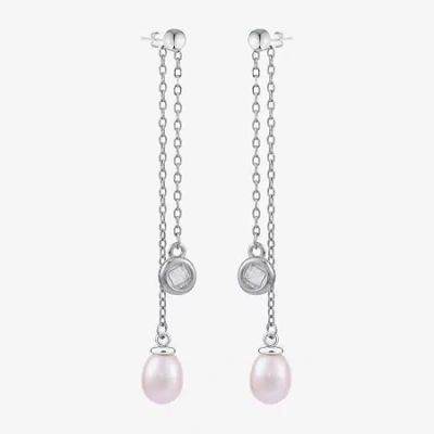 Fine Jewelry Limited Quantities! Womens Pink Cultured Freshwater Pearl Sterling Silver Drop Earrings