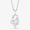 Fine Jewelry Lord Ganesha Womens Diamond Accent Natural White Diamond 14k White Gold 18 Inch Pendant Necklace In Transparent