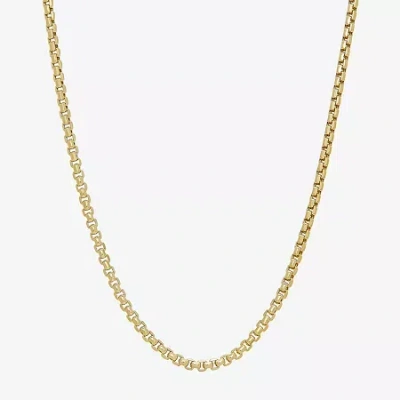 Fine Jewelry Made In Italy 14k Gold 18 - 22 Inch Semisolid Box Chain Necklace In Transparent