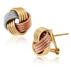 Fine Jewelry Made In Italy Sterling Silver 15.5mm Knot Stud Earrings In Gold