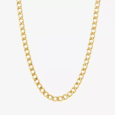 Fine Jewelry Made In Italy Unisex Adult 10k Gold 18 Inch Curb Chain Necklace In Yellow