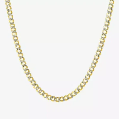 Fine Jewelry Made In Italy Unisex Adult 10k Gold 20 Inch Curb Chain Necklace In Transparent