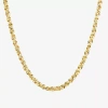 Fine Jewelry Made In Italy Unisex Adult 10k Gold 20 Inch Link Chain Necklace In Transparent
