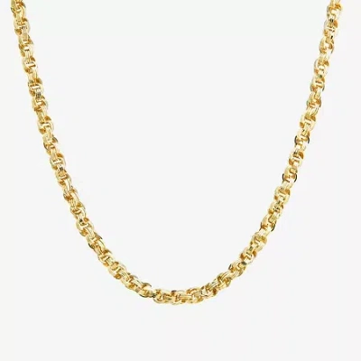 Fine Jewelry Made In Italy Unisex Adult 10k Gold 20 Inch Link Chain Necklace In Transparent