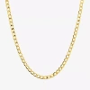 Fine Jewelry Made In Italy Unisex Adult 10k Gold 24 Inch Curb Chain Necklace In Transparent