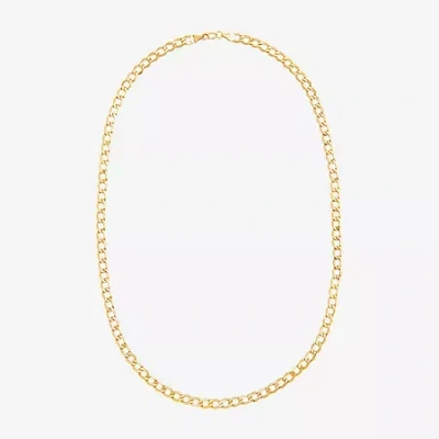 Fine Jewelry Made In Italy Unisex Adult 14k Gold 22 Inch Curb Chain Necklace In Transparent