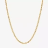 Fine Jewelry Made In Italy Unisex Adult 14k Gold 22 Inch Link Chain Necklace In Transparent
