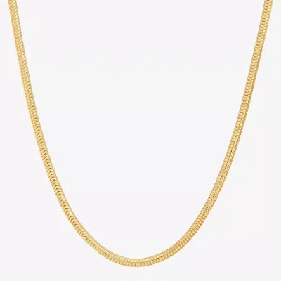 Fine Jewelry Made In Italy Unisex Adult 14k Gold Over Silver 20 Inch Snake Chain Necklace