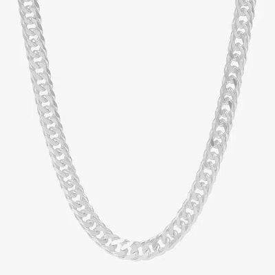 Fine Jewelry Made In Italy Unisex Adult Sterling Silver 24 Inch Link Chain Necklace