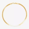 Fine Jewelry Made In Italy Womens 10k Gold 7.25 Inch Solid Herringbone Chain Bracelet In Transparent