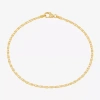 Fine Jewelry Made In Italy Womens 10k Gold 7.5 Inch Solid Fashion Chain Bracelet In Transparent