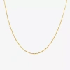 Fine Jewelry Made In Italy Womens 14k Gold 18 Inch Fashion Chain Necklace In Transparent