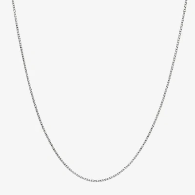 Fine Jewelry Made In Italy Womens 14k Gold 18 Inch Fashion Chain Necklace In White