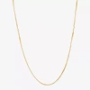 Fine Jewelry Made In Italy Womens 14k Gold 22 Inch Box Chain Necklace In Yellow