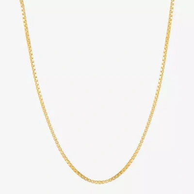 Fine Jewelry Made In Italy Womens 18 Inch Box Chain Necklace In Yellow