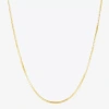 Fine Jewelry Made In Italy Womens 24k Gold Over Silver 20 Inch Snake Chain Necklace In Yellow