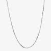 Fine Jewelry Made In Italy Womens Sterling Silver 16 Inch Box Chain Necklace In White