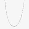 Fine Jewelry Made In Italy Womens Sterling Silver 18 Inch Link Necklace In Transparent