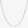 Fine Jewelry Made In Italy Womens Sterling Silver 18 Inch Snake Chain Necklace In White