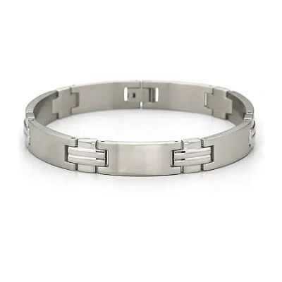 Fine Jewelry Men's Link Bracelet Stainless Steel In Gray