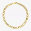 Fine Jewelry Mens 10k Gold 8.5 - 10 Inch 6mm Semi-solid Curb Bracelet In Yellow