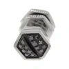 Fine Jewelry Mens 1/10 Ct. T.w. Color-enhanced Black Diamond Stainless Steel Stud Earring In White