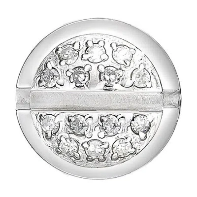 Fine Jewelry Mens 1/10 Ct. T.w. Diamond Stainless Steel Stud Earring In White