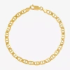 Fine Jewelry Mens 14k Gold 8 1/2 Inch Solid Link Chain Bracelet In Transparent