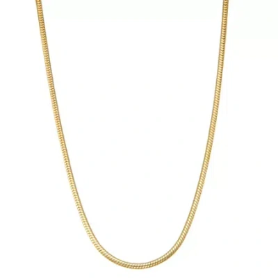 Fine Jewelry Mens 14k Gold Over Silver 20 Inch Snake Chain Necklace In Transparent