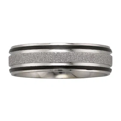Fine Jewelry Mens 7mm Band Stainless Steel In Metallic